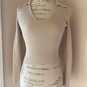 Abercrombie & Fitch Light Tan Ribbed Top